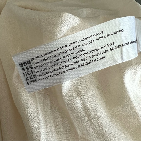 Anthropologie En Saison Textured Cream Dress Size Large - Picture 12 of 13